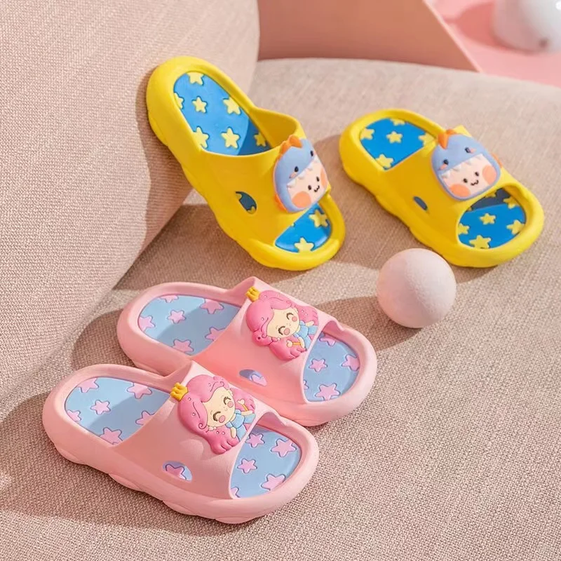 Congme 2-10ปี Selop Anak-Anak สาวเจ้าหญิงน่ารักการ์ตูน Anti-Slip รองเท้าแตะสำหรับเด็กน้ำหนักเบารองเท้าแตะชายหาด