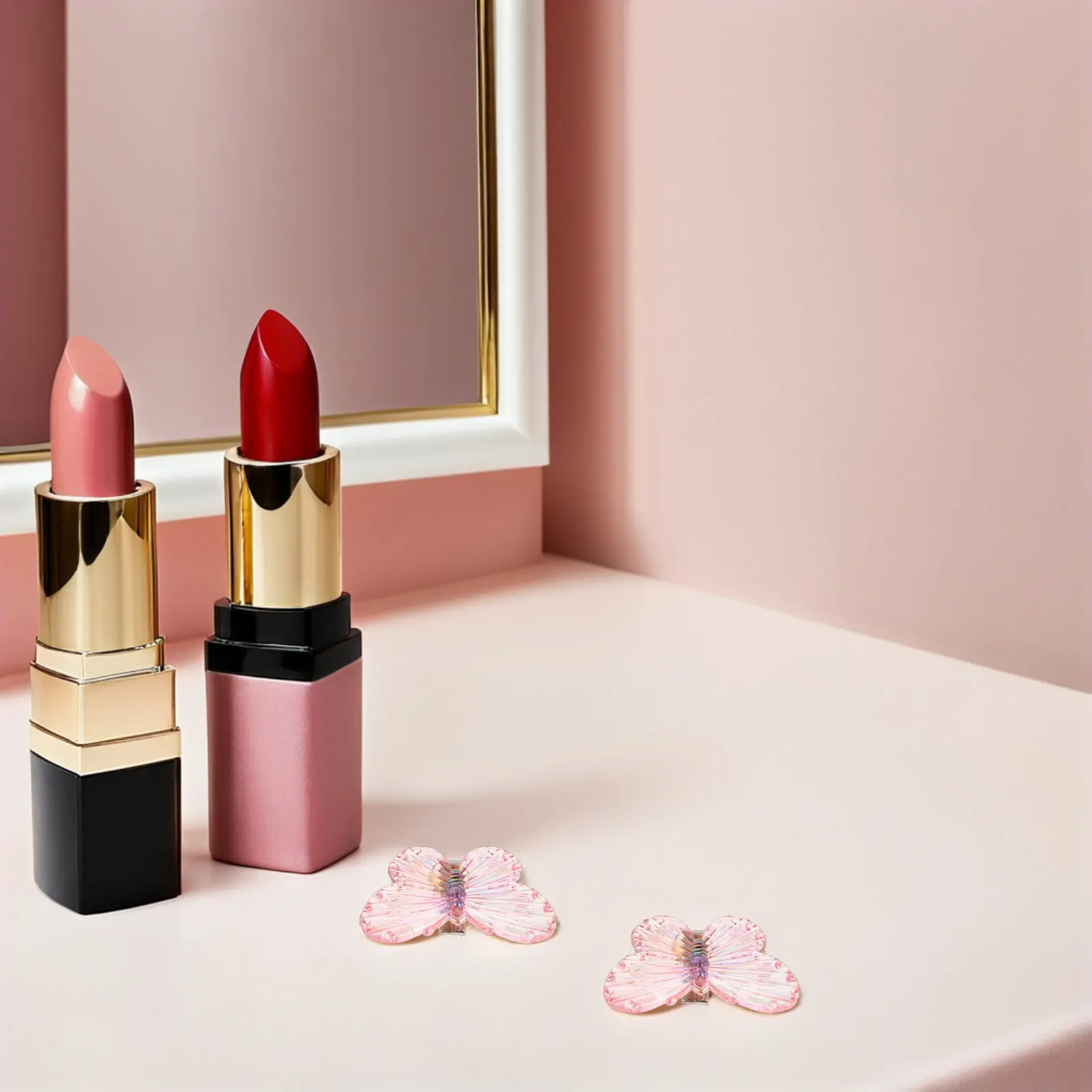 

40 шт. разноцветных заколок для волос в форме бабочек с кристаллами, миниатюрные пластиковые и металлические зажимы для женщин и девочек, для боковых прядей и пучков, нескользящие, элегантные