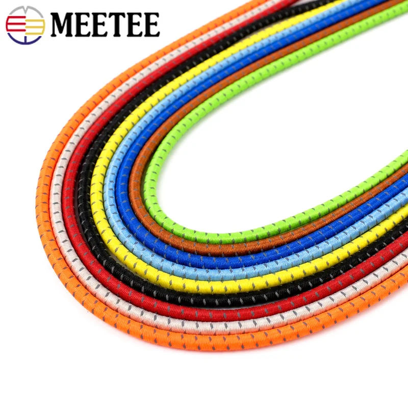10/20/30M 3mm Reflektierendes Elastisches Seil Buntes Dehnbares Seil für Taschenreißverschlüsse, Gepäckanhänger, Rucksackschlaufen, DIY-Zubehör