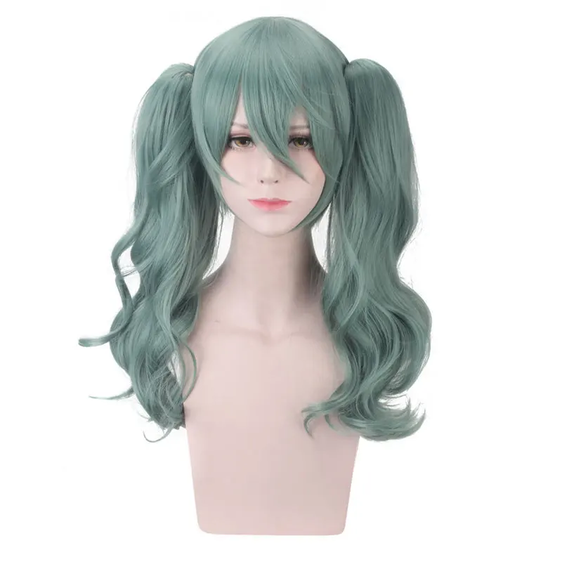 Mi-ku Inspired Synthetic Twin Ponytail Wig for Cosplay, Mantis Nest Wolf Tail Top, Anime Roleplay, Nick Fox Concept, Party