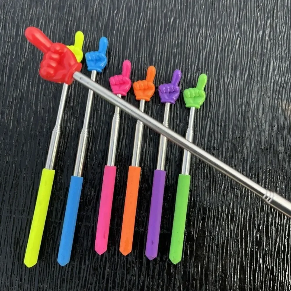 10pcs Retractable Teacher Pointer Finger Teaching Pointer Telescopic Pointing Stick School Handheld Presenter School Office Tool