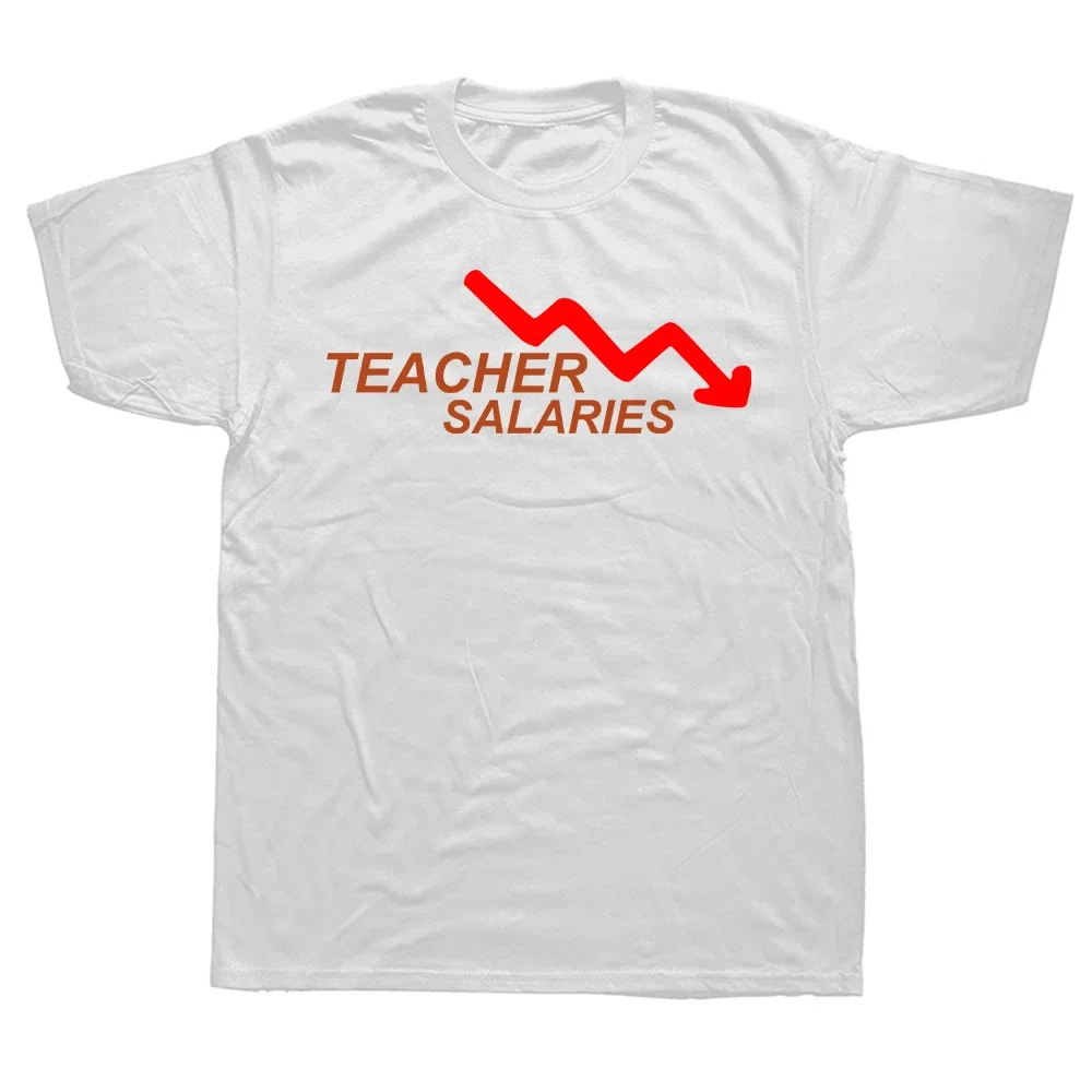 Lower Teacher Salaries T-shirts Men Cotton Short Sleeve Csaual Tshirt Unisex Streetwear Man Clothes Harajuku Funny Graphic Tees