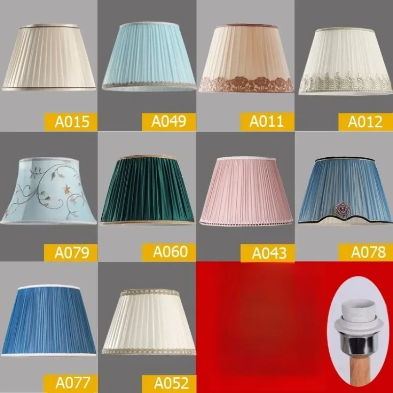 Simple Modern cloth Desk Lamp Shade for Living Bedroom E27 Screw Base Fabric Desk Floor Lamp Cover Shell
