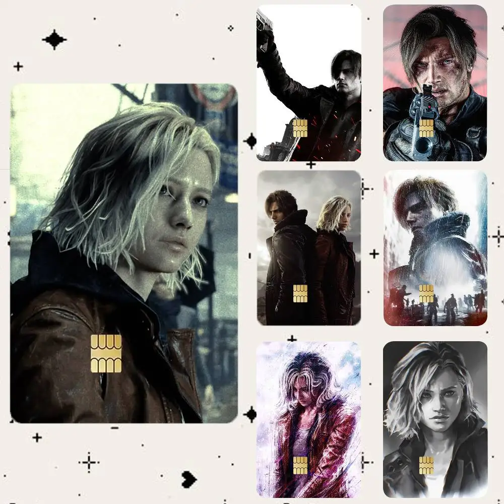

R-ResiDent E-EviL R-ReQuiem Button HD Waterproof Card Skins Protective Stickers for Credit Bank Game Cards