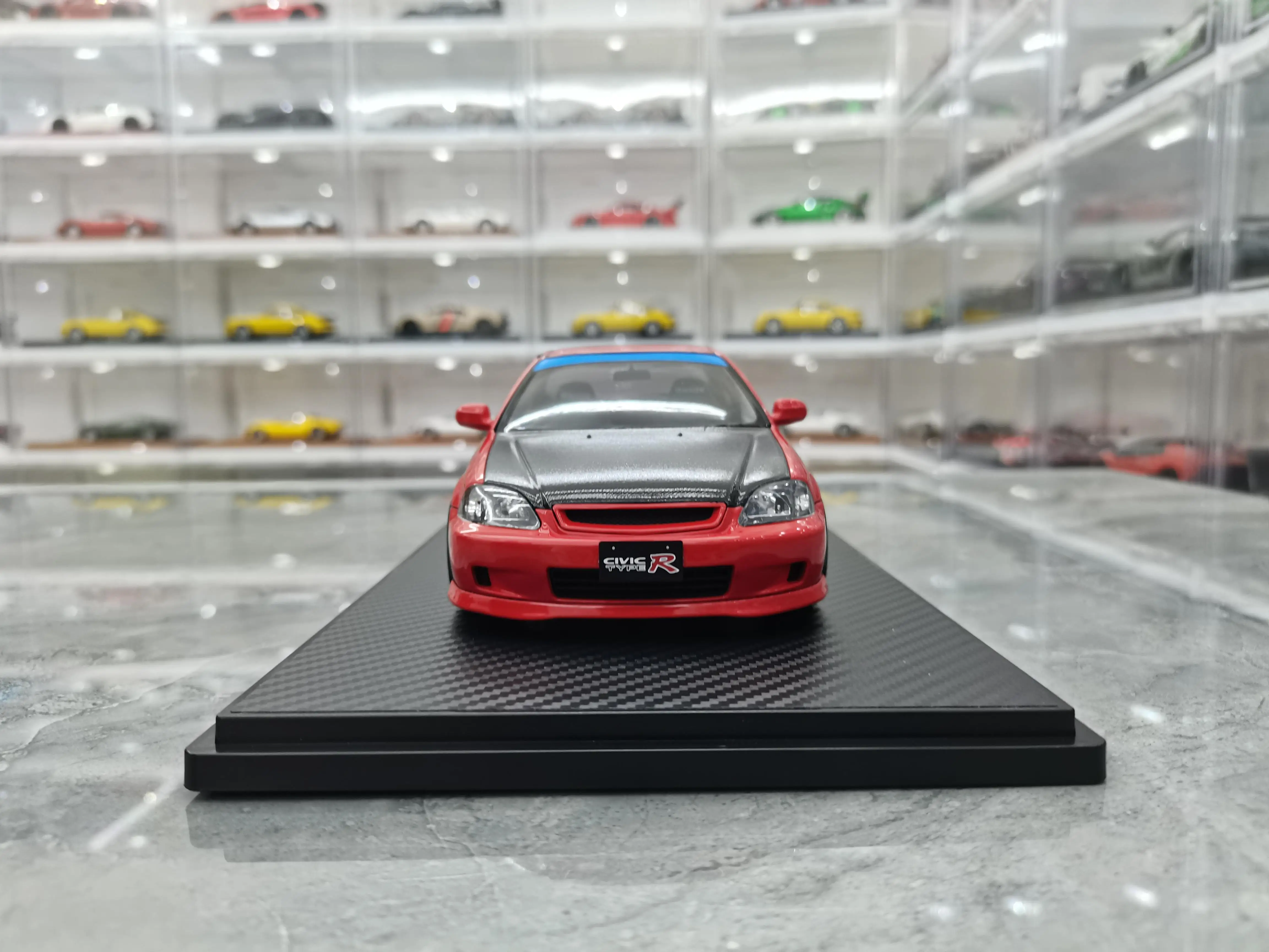 IG 1:18 For CIVIC EK9 Type JDM Limited Edition Simulation Resin Alloy Model Ornament Toy Birthday Gift