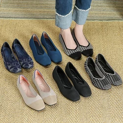 Women's flat shoes casual breathable anti slip rubber sole 2023 new large size 41/42/43