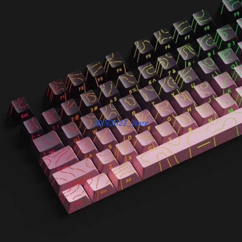F3KE Universal PBT Keycaps Compatibles Various Mechanical Keyboards Side Printed