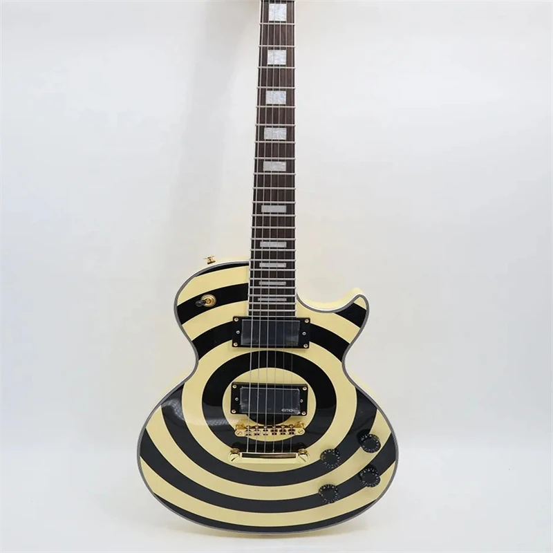 Guitare électrique Zack jaune lait à 6 cordes