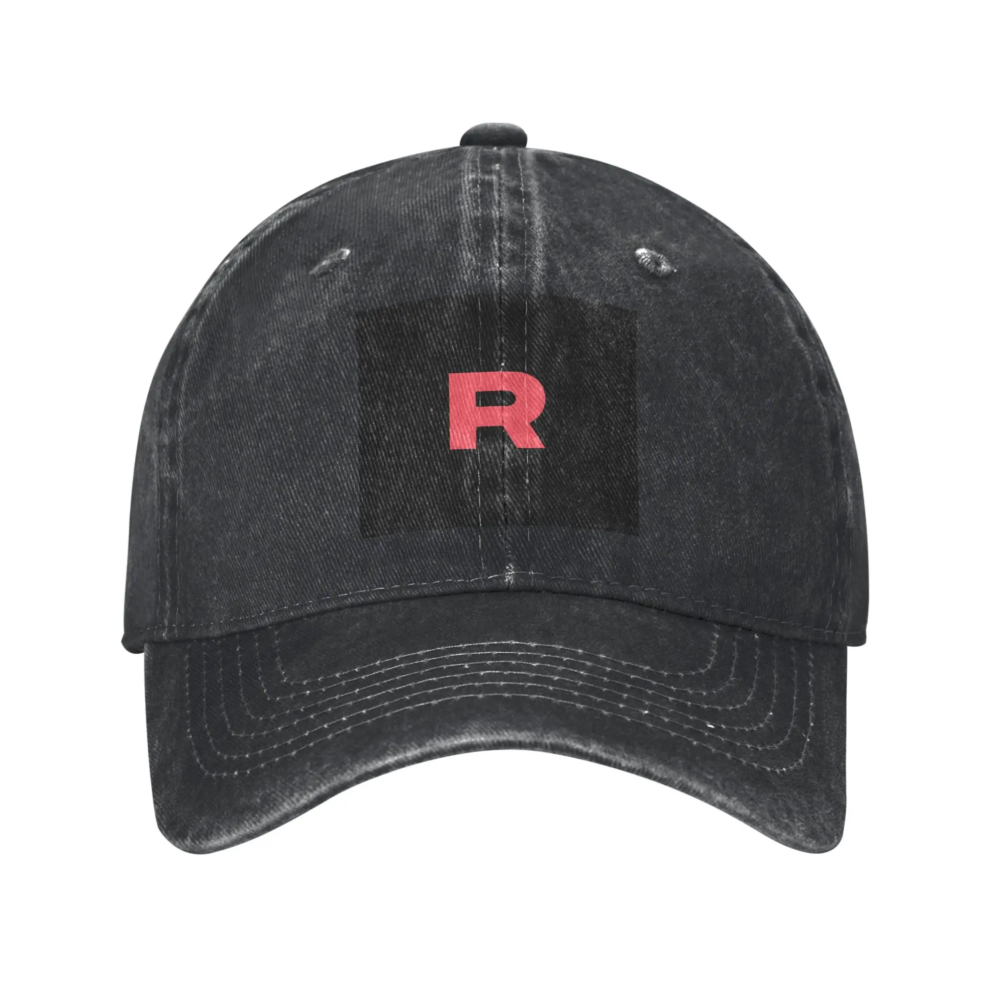 Letter R Team Rocket Logo Fashion Baseball Cap  Minimalist Summer Woman Hat  Casual Dating Summer Woman Hat