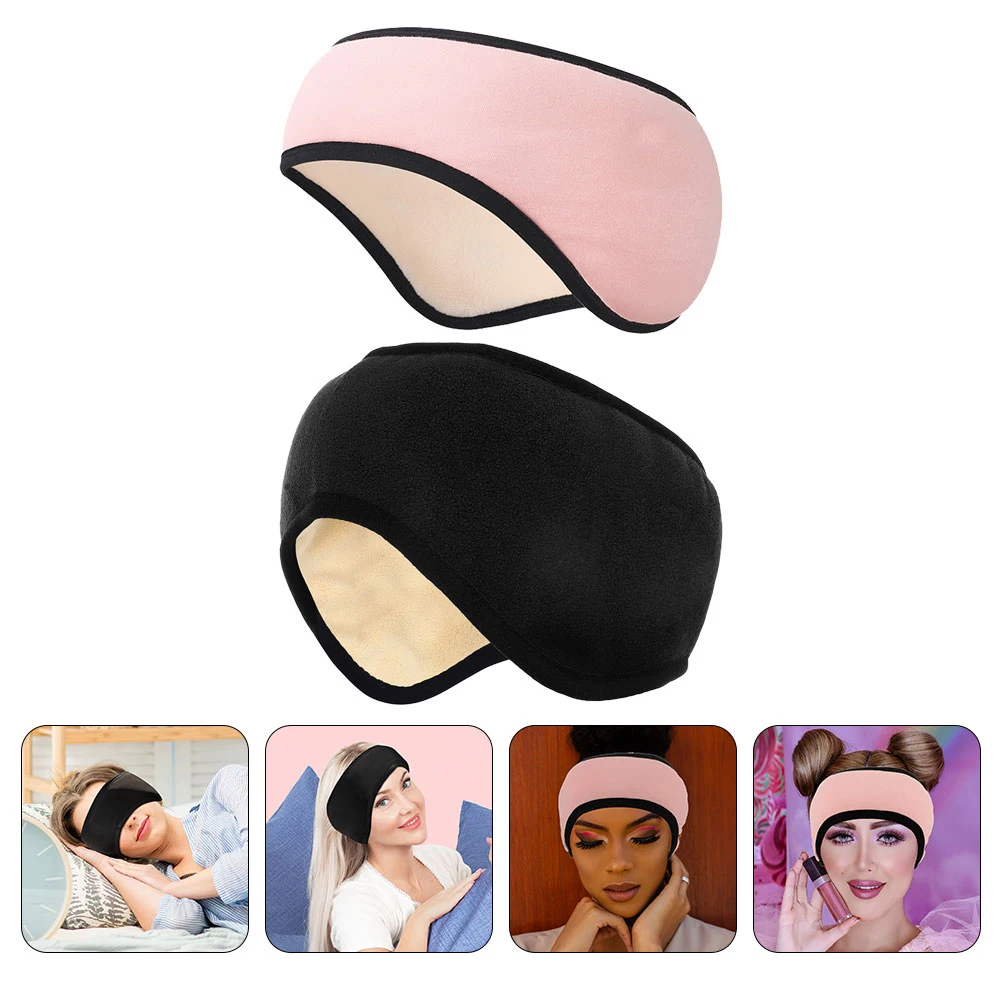 2 pezzi paraorecchie caldi copriorecchie per dormire fascia regolabile scaldaorecchie universali invernali per adulti uomini donne