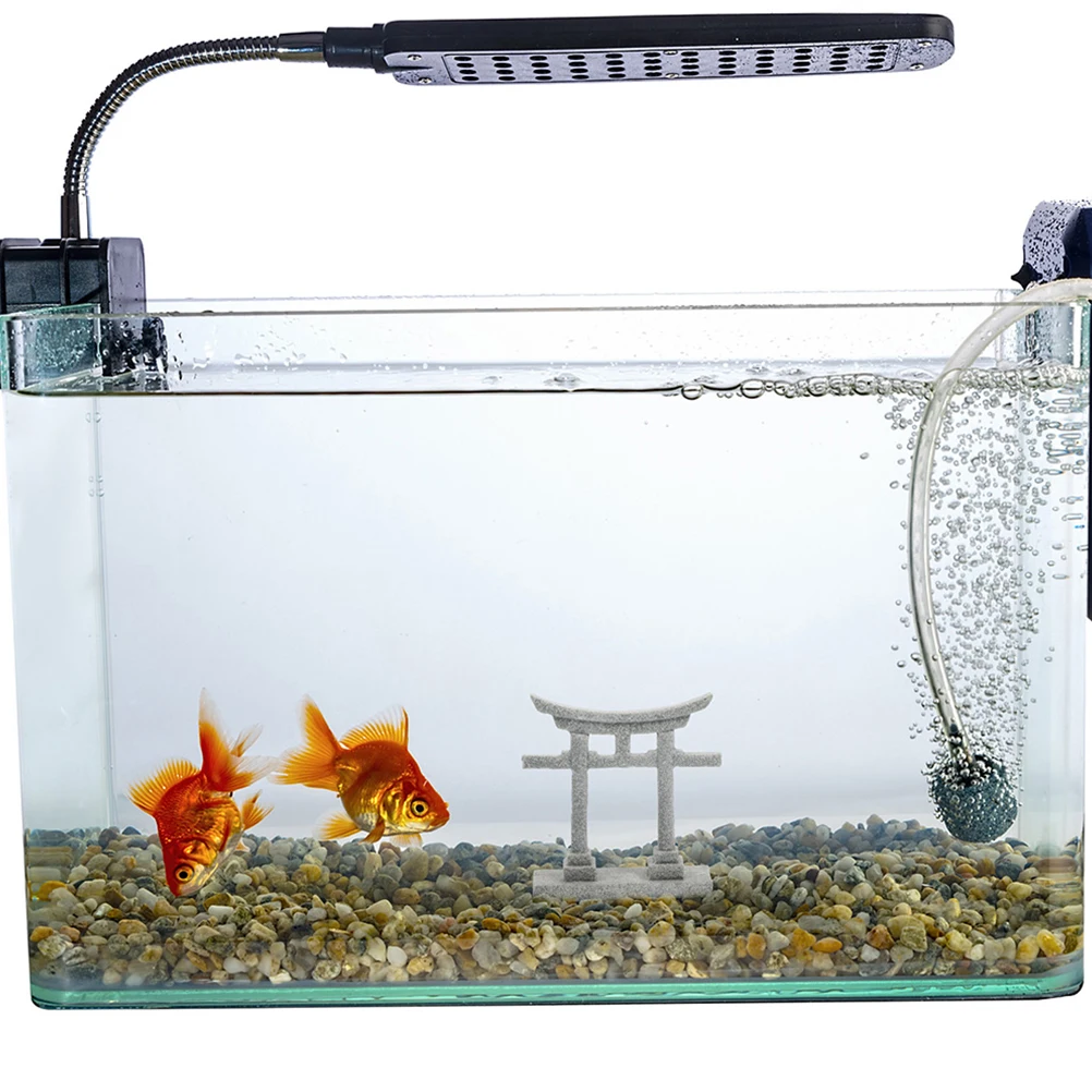 

2pcs Simulated Ornaments Japanese Fish Decorations Gate Stone Mini Landscape Aquarium Decor Sculpture Japan