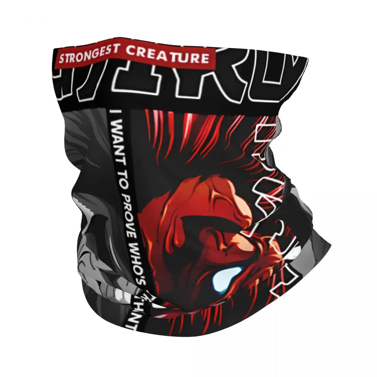 Awesome Bandana Neck Cover Motorcycle Club Baki Hanma Face Mask Multi-use Cycling Riding Unisex Adult All Season