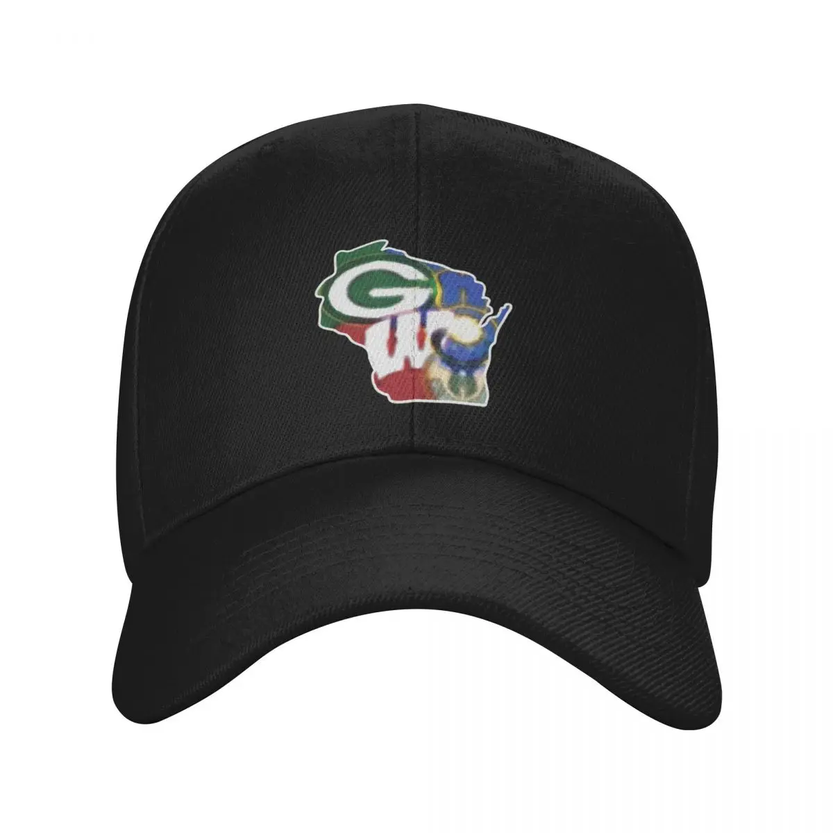 Wisconsin Sports Fan Tie Die Combo Team Platter Baseball Cap Beach Outing Hat men For Girls Men's