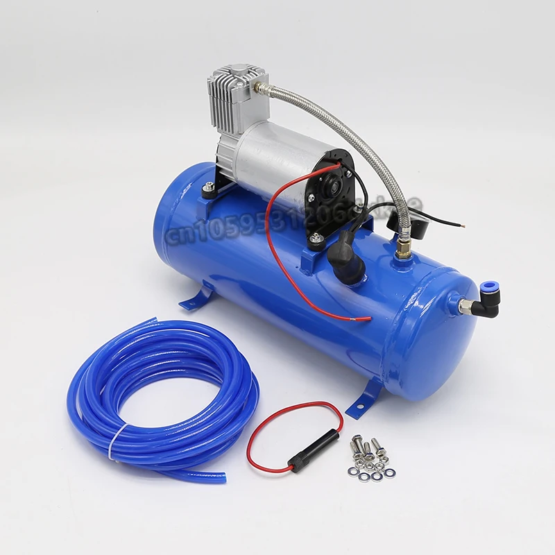 DC 12V/24V 250W Car Modified Air Pump 6L Tank Capacity 120 PSI Max Working Pressure Car Tire Inflation Tool Air Compressor