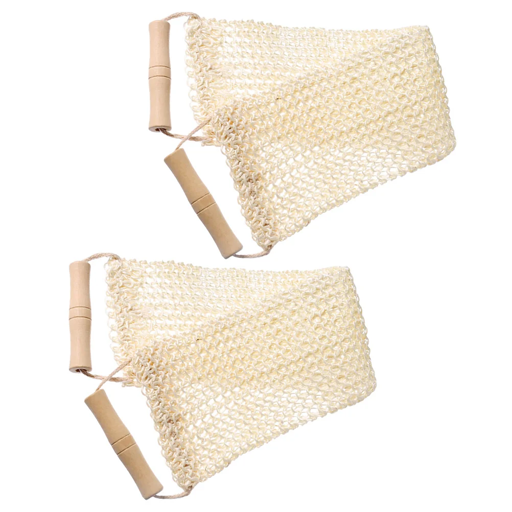 

2 шт. деревянные мочалки-скраберы из сизаля для глубокой очистки спины, массажа тела в ванной и душе, удобный захват, дышащие