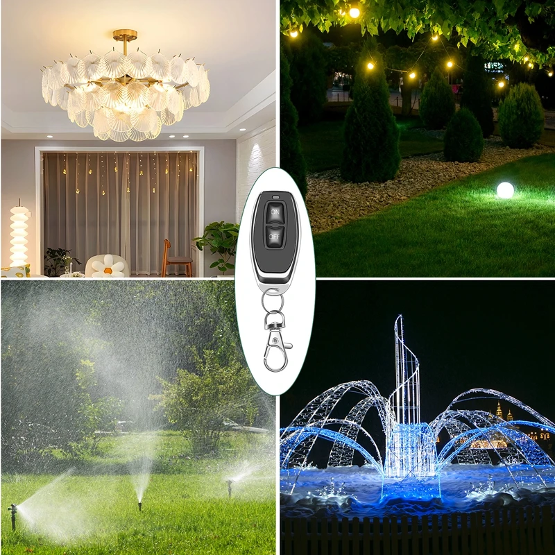 433Mhz 220V Water Pump Remote Control Switch 1Ch 30A Receiver Module ON/OFF Wireless RF Transmitter For Light LED