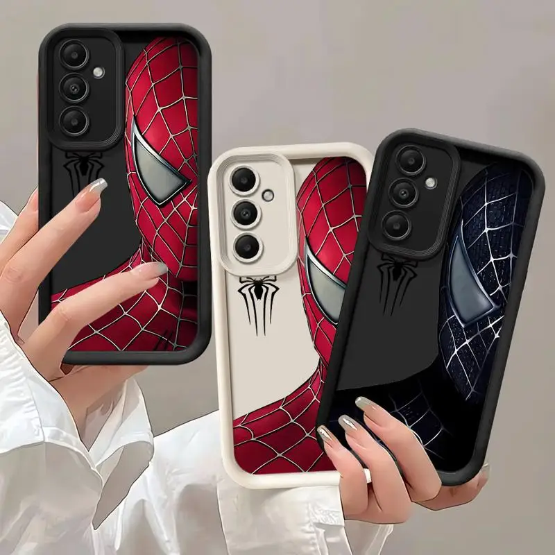 Marvel Sipider Man Phone Case for Samsung Galaxy A25 A15 A35 A51 A55 A71 A73 A72 A52 A52s A53 A54 5G Silicone funda case