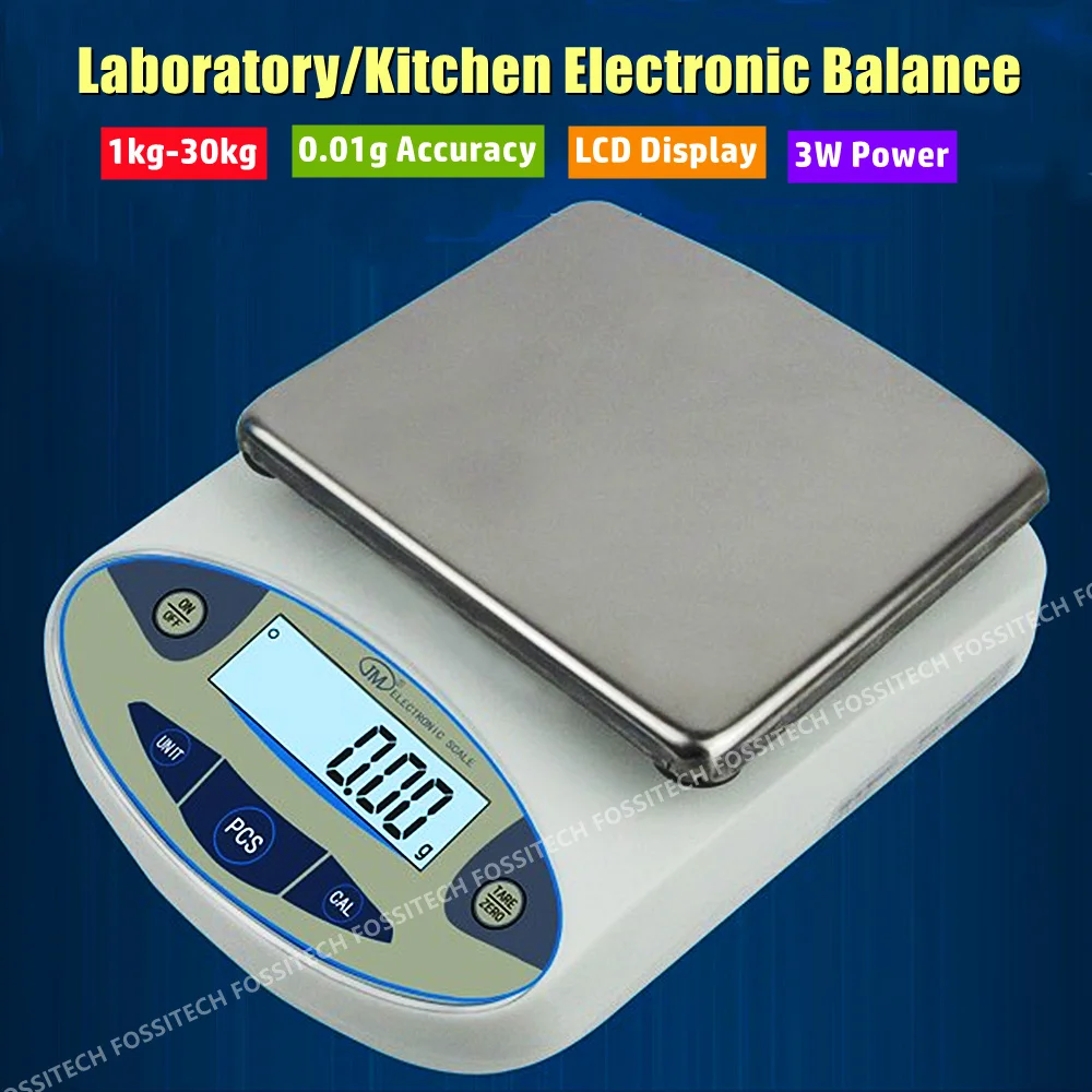 

LCD Digital Laboratory 30kg Electronic Balance 0.01g High Accuracy Household Kitchen Electronic Scale 1kg 3kg 5kg 10kg 20kg 30kg