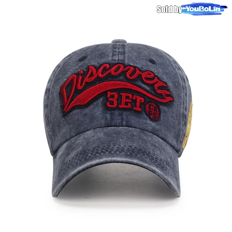 Discovery 3D вышитая хлопковая регулируемая бейсболка шляпа от солнца кепки дальнобойщика шляпы для папы