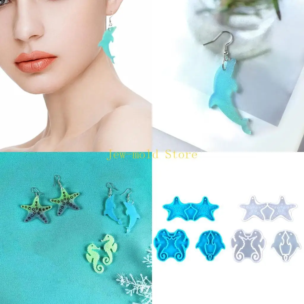 

C71B Keychain Silicone Resin Mold,Sea Horse Resin Mold DIY Earrings Pendant Mold