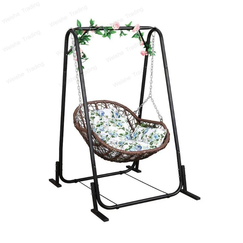 Hängender Rattan-Schaukelstuhl für Kinder, Einzel-Schaukel für Innen- und Außenbereich, Balkon-Schaukelstuhl