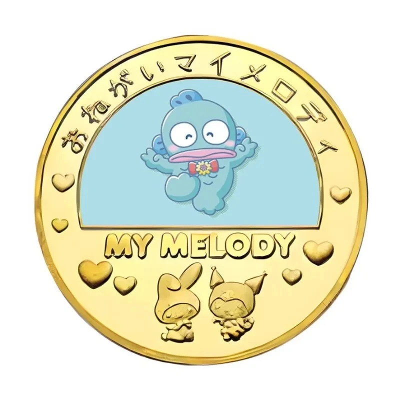 Sanrio kuromi olá kitty pochacco hangyodon bonito kawaii periférico moedas comemorativas criativo dos desenhos animados ornamentos presentes do feriado