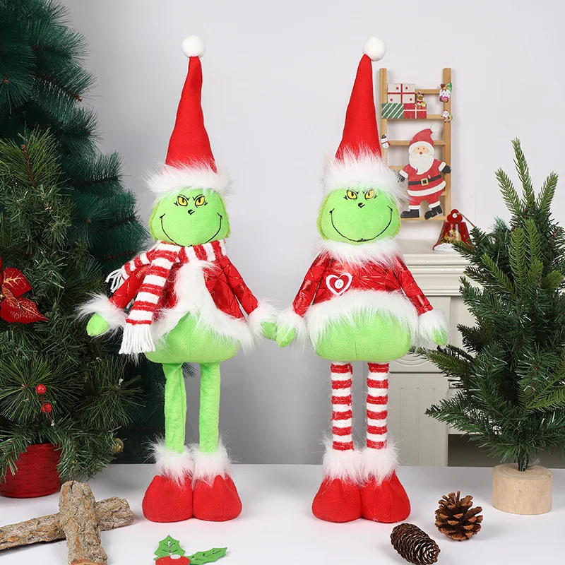 New 2 Styles Anime Christmas Villain Doll Kawaii Q Version Cotton Elf Doll Action Figure Model Toys Desk Decor Collectible Gifts