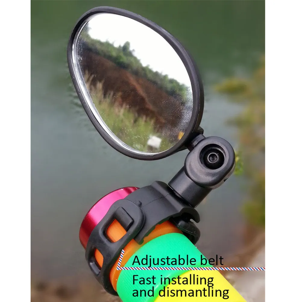 

Bike Handlebar Mirror Black Wide Angle Blast-Resistant Fully Adjustable Lightweight Cycle Rear View Mirror Fits 13-35Mm