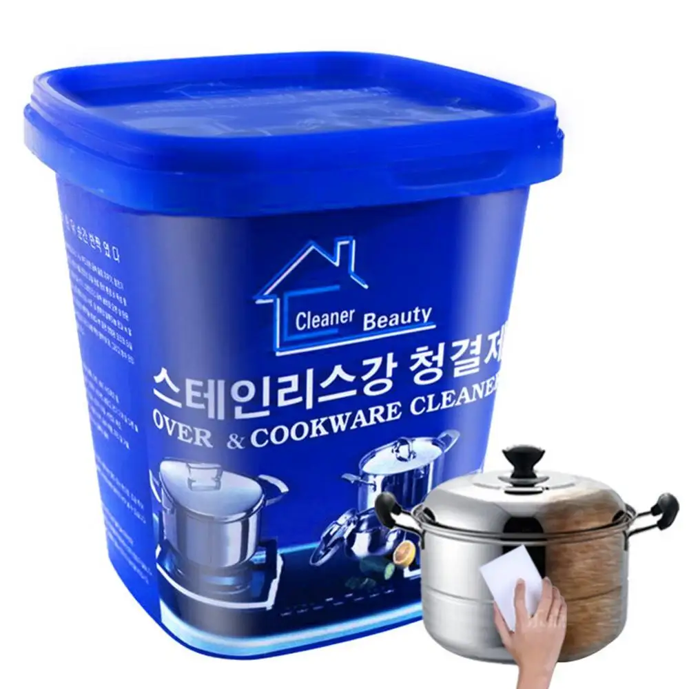 500g Kitchen Pot Rust Remover Polisher Cleaning Cream Sink Rust Remover Stainless Steel Pan Kitchenwares Stain Dirt Cleaner