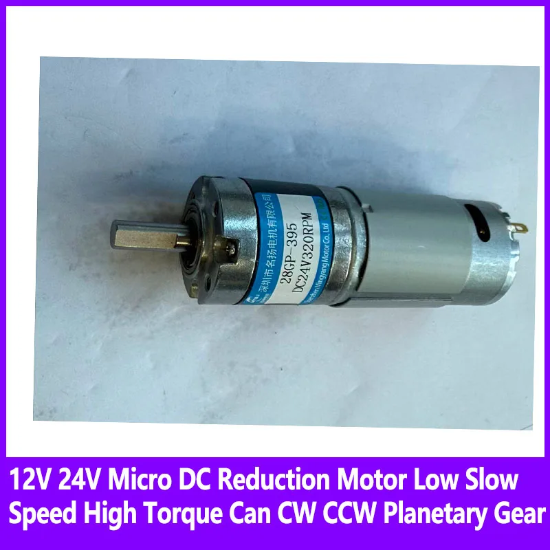 

12V 24V Micro DC Reduction Motor Low Slow Speed High Torque Can CW CCW Planetary Gear Electric Motor 28GP-395