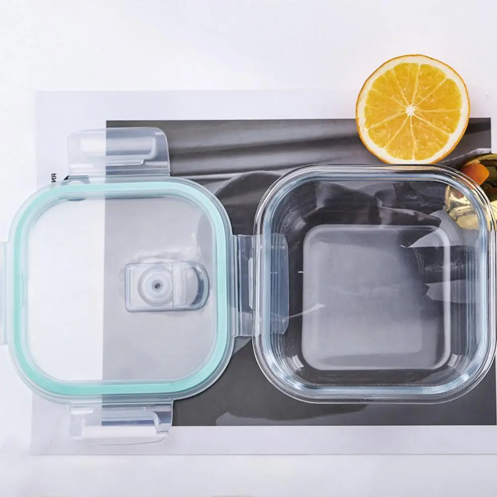

Glass Bento Box Silicone Sealed Glass Storage Container Stackable Glass Lunchbox Bento Box Meal Prep Containers for Microwave