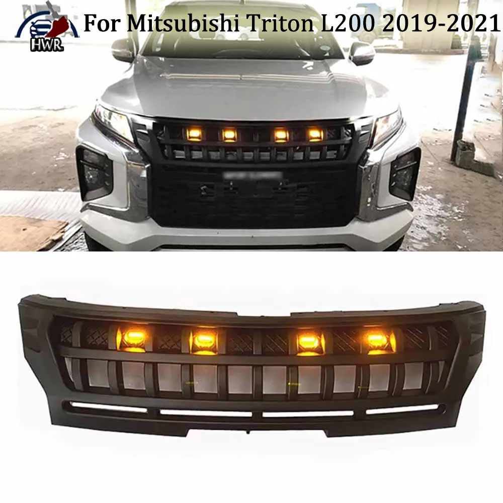 

Air Intake Grille Modified Bodykit Parts For Mitsubishi Triton L200 2019-2021 Car Guard Grid Replace Original Front Bumper Grill