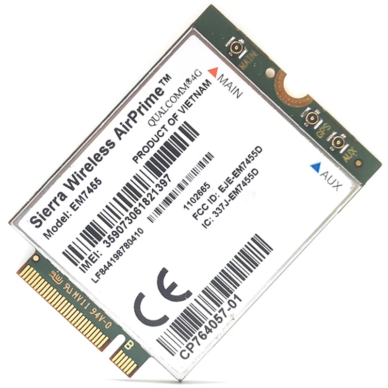 WWAN EM7455 LTE 4G NGFF модуль FDD/TDD LTE 4G Cat6 Gobi6000 для ноутбука