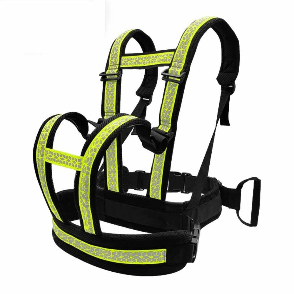 Breathable Children's Motorcycle Seat Belt Adjustable Strap Reflective Strap Safety Seat Harness Two Handles Non-Slip