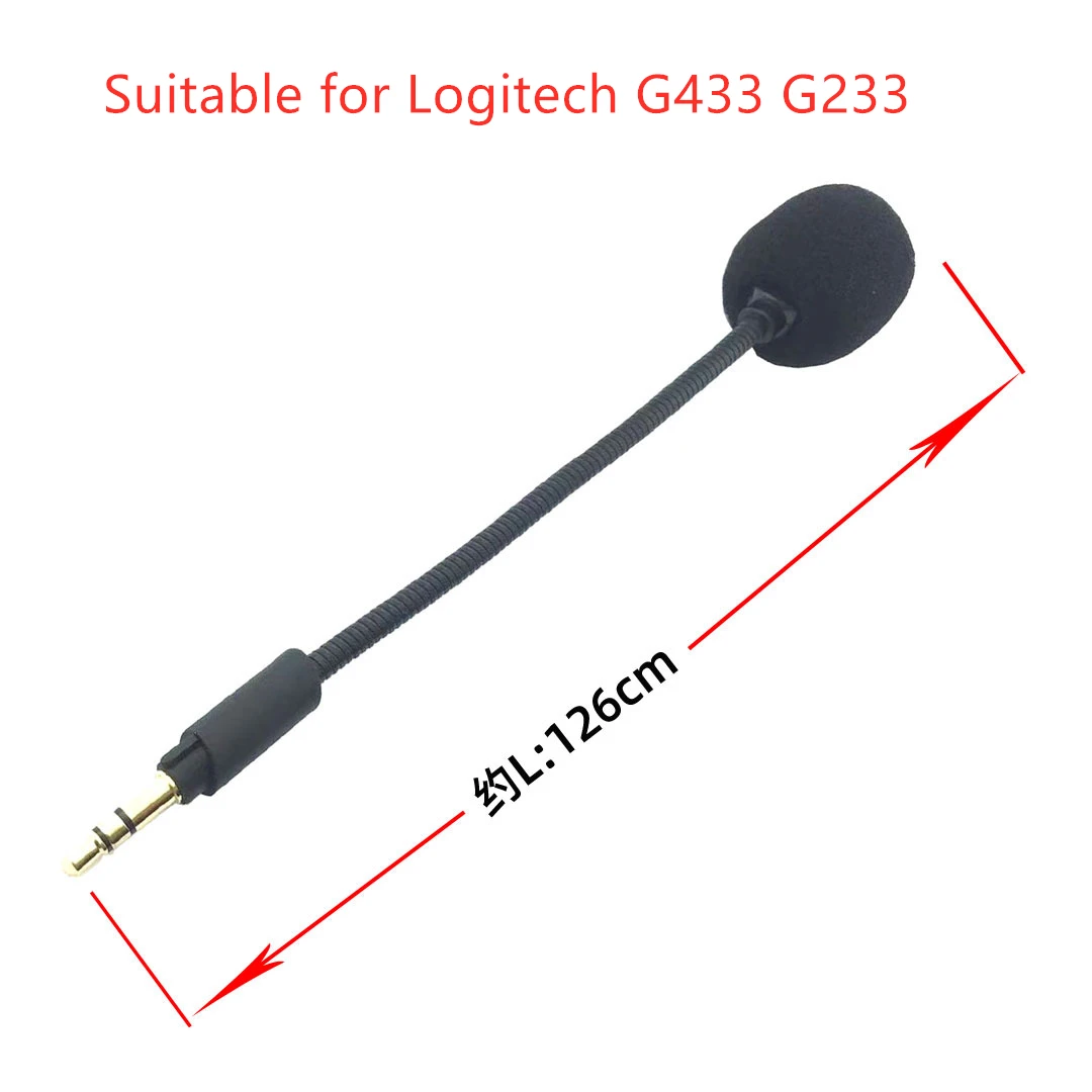 Suitable for Logitech G433 G233 Earphone Plug Replacement Microphone Microphone Pole Accessory 3.5mm Interface