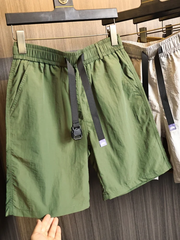 

Lightweight Quick-Dry Summer Men's Color Sport Moisture-Wicking Cool Feeling Casual Shorts Trendy Belted Shorts