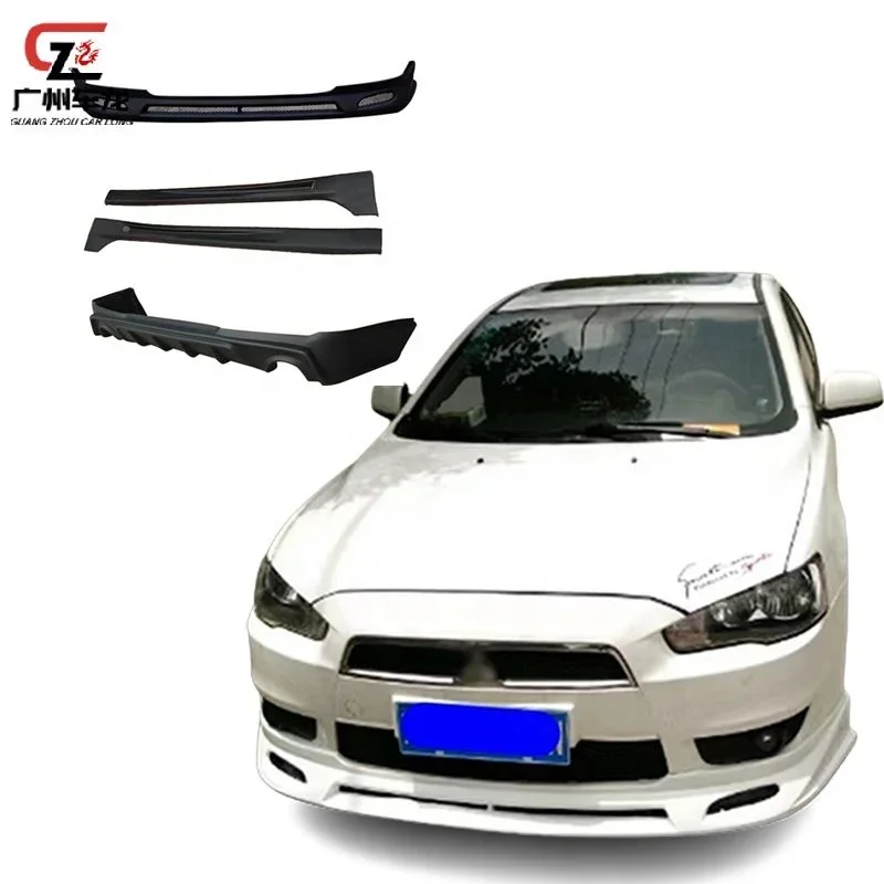 Factory Direct ABS Material Car Bumper Front Lip Rear Lip Side Skirts For Lancer 2009-2012 Car Bodykit