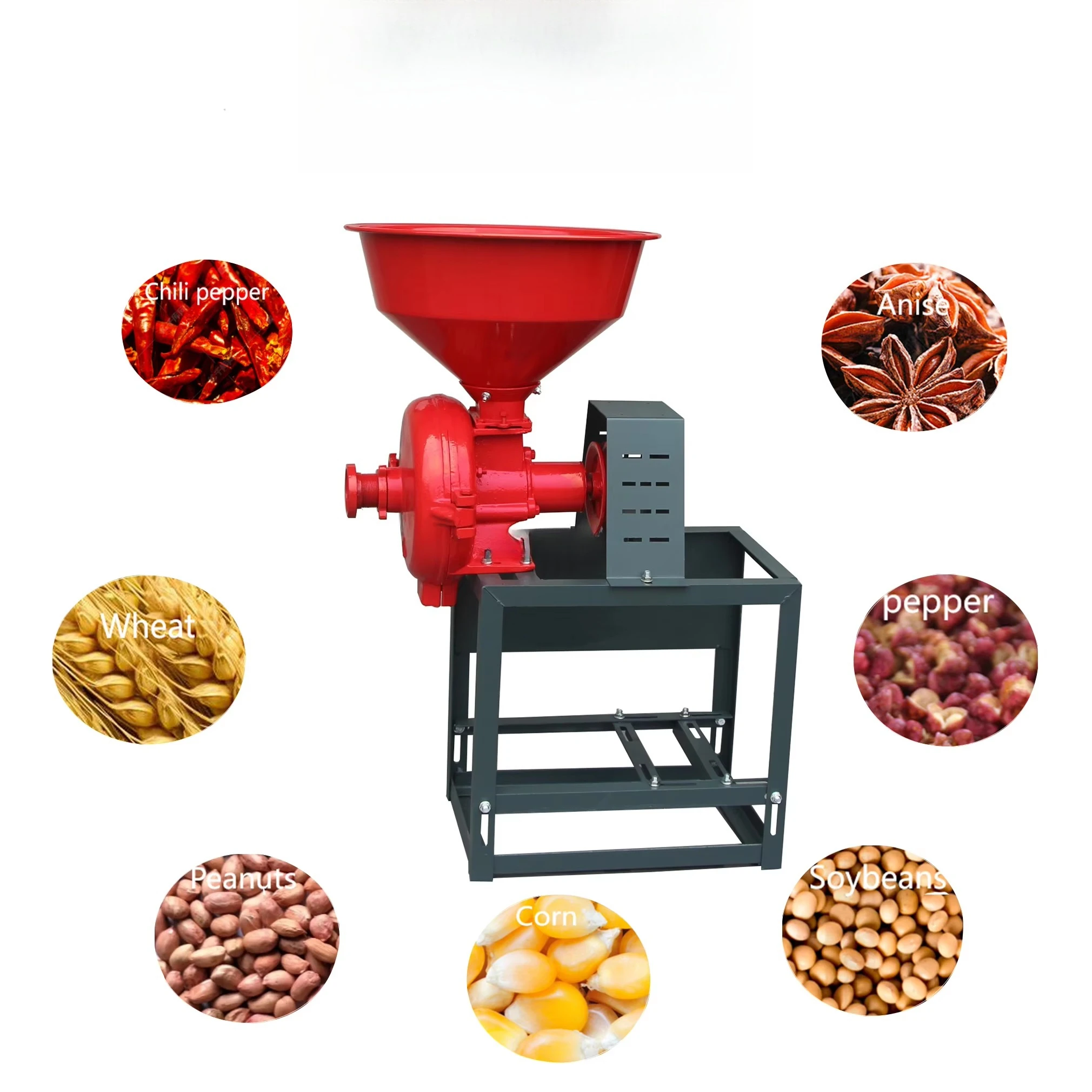 Agrochemical  Engine Flour Mill Grains Milling Machine Corn Grinder With Dry Or Wet Grains