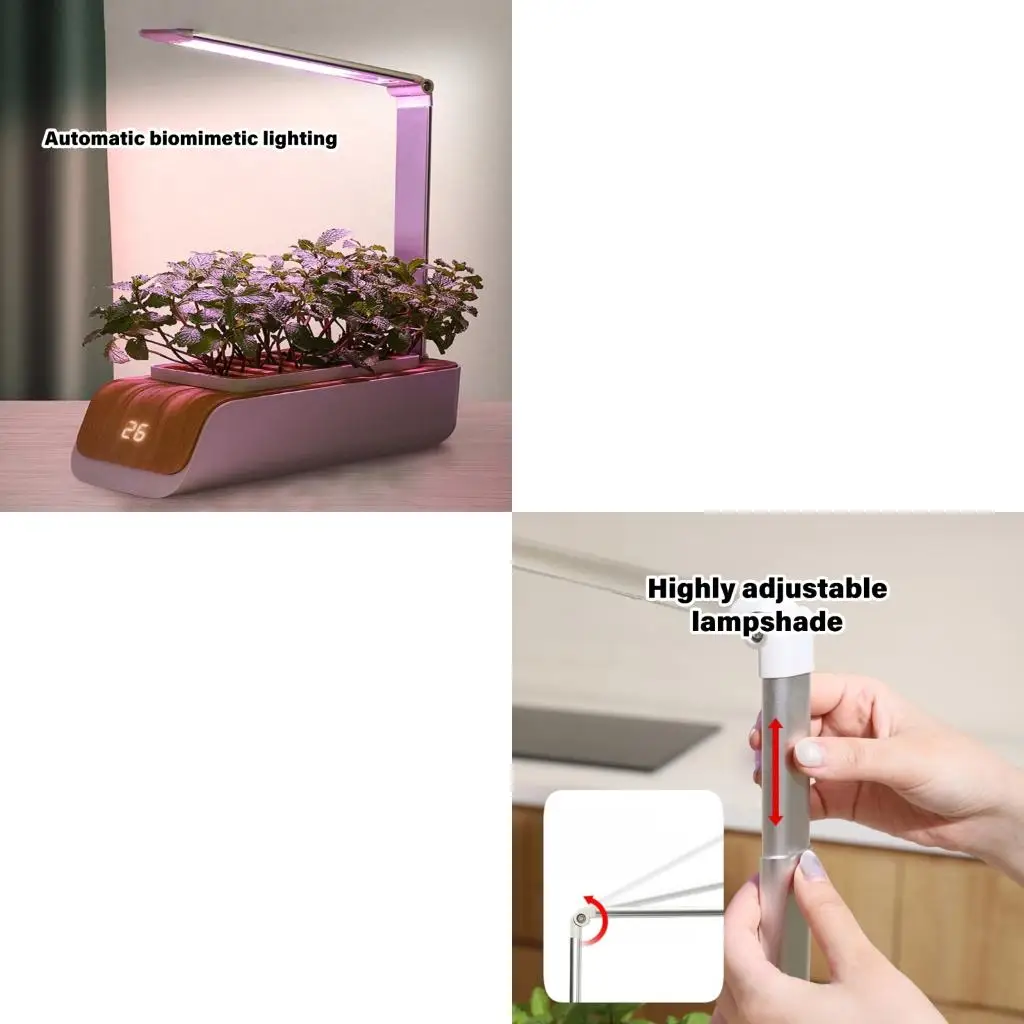  Hydroponic Growing Machine LED Light Modes Height Control Home Gardening Aluminum Planter