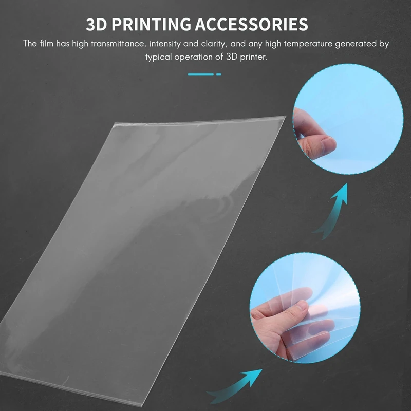 3Pcs FEP Release Film 200X140X0.15 Mm For UV 3D Printers, LCD SLA Resin, With 1Pc Replacement Plastic Spatula