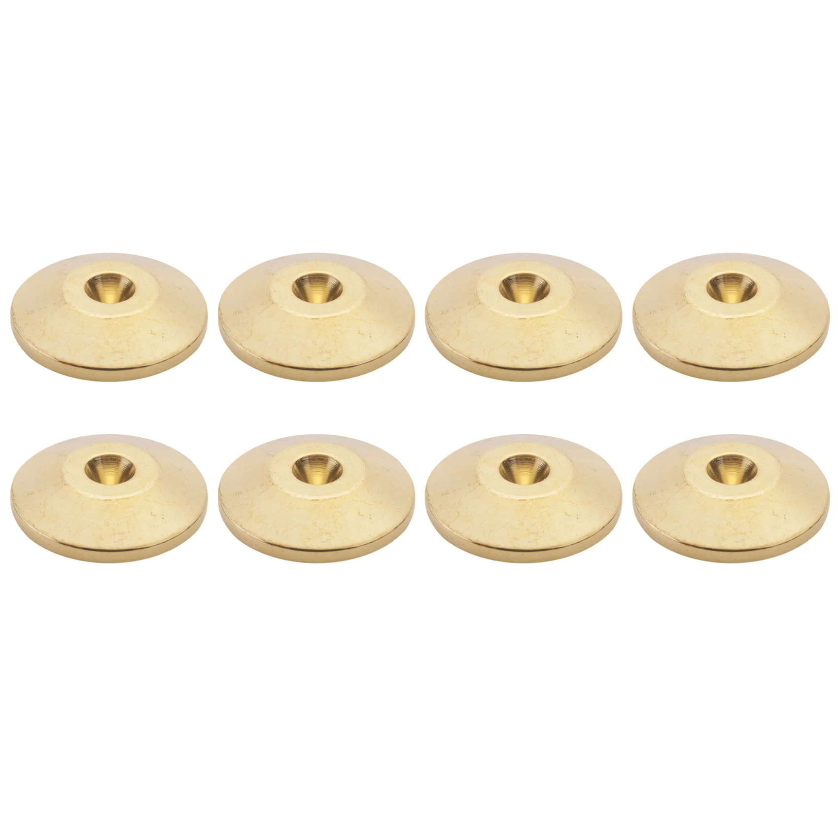 

8 Pcs Universal Copper Speaker Spikes Pads Speaker Shock Base Pad Isolation Stand Feet Cone Base Mats Floor 25 x 4mm