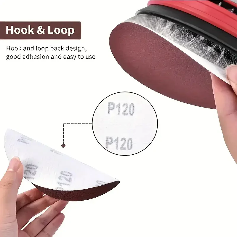 10/20/30/50 قطعة 5 بوصة 125 مللي متر يتدفقون الصنفرة الجافة الصنفرة الصنفرة 60-1000 حجم الحبوب طاحونة المسار العشوائي