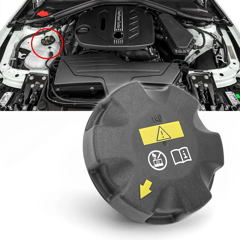 17117639020 17117639021 Kühlmittel-Ausgleichsbehälter Kühlerdeckel für BMW X1 X3 X5 X6 F18 E82 E88 E89 E90 Autozubehör – Detail 1