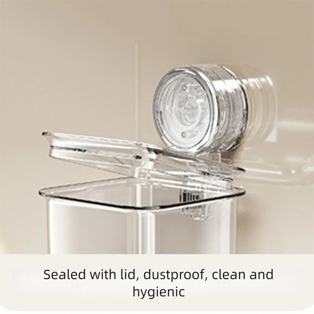 Suction Cup Disposable Cup Dispenser Clear Design Wall-mounted Paper Cup Storage Rack Punch-free Dustproof Cup Picker Home