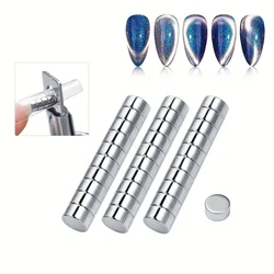 10 Pcs Cat Eye Glue Magnet Nail Art Strong Magnet Cylinder MagnetMagnet Cat Eye Nail Art Magnet