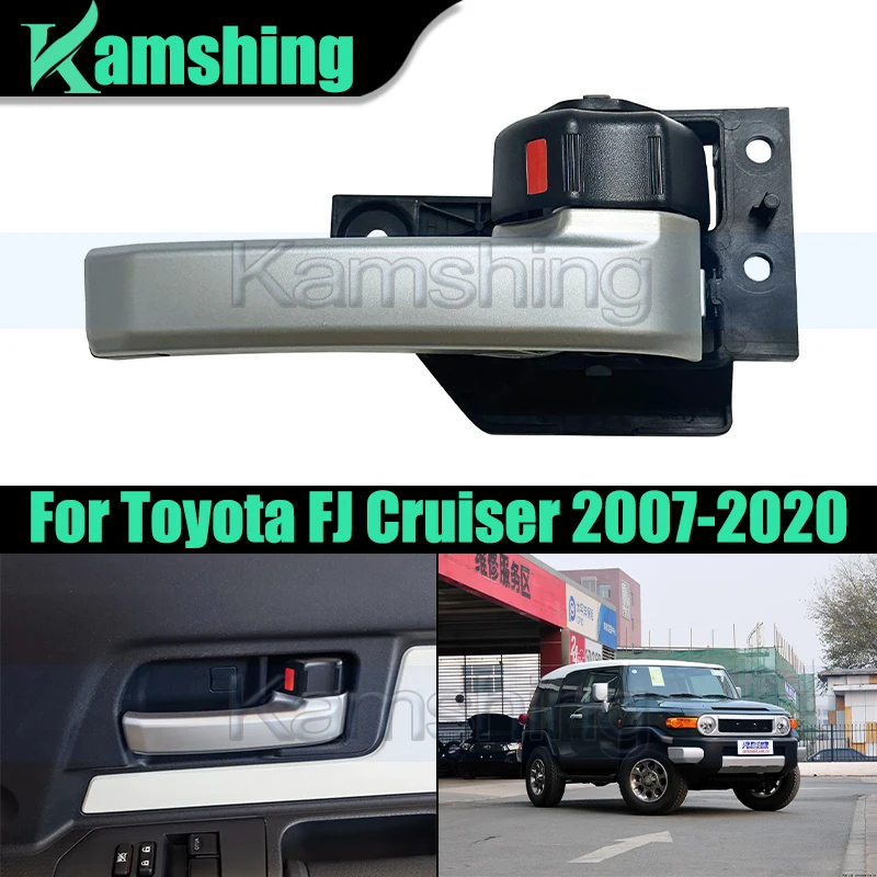 

Car Front Door Interior Handle For Toyota FJ Cruiser 2007-2020 Door Inside Handle Door Inner Handle (Silver)