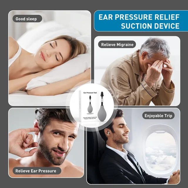Ear Pressure Tool Portable Ear Pressure Relief Suction Device Ear Pressure Relief Tool for Headach Ear Massage Tool 4