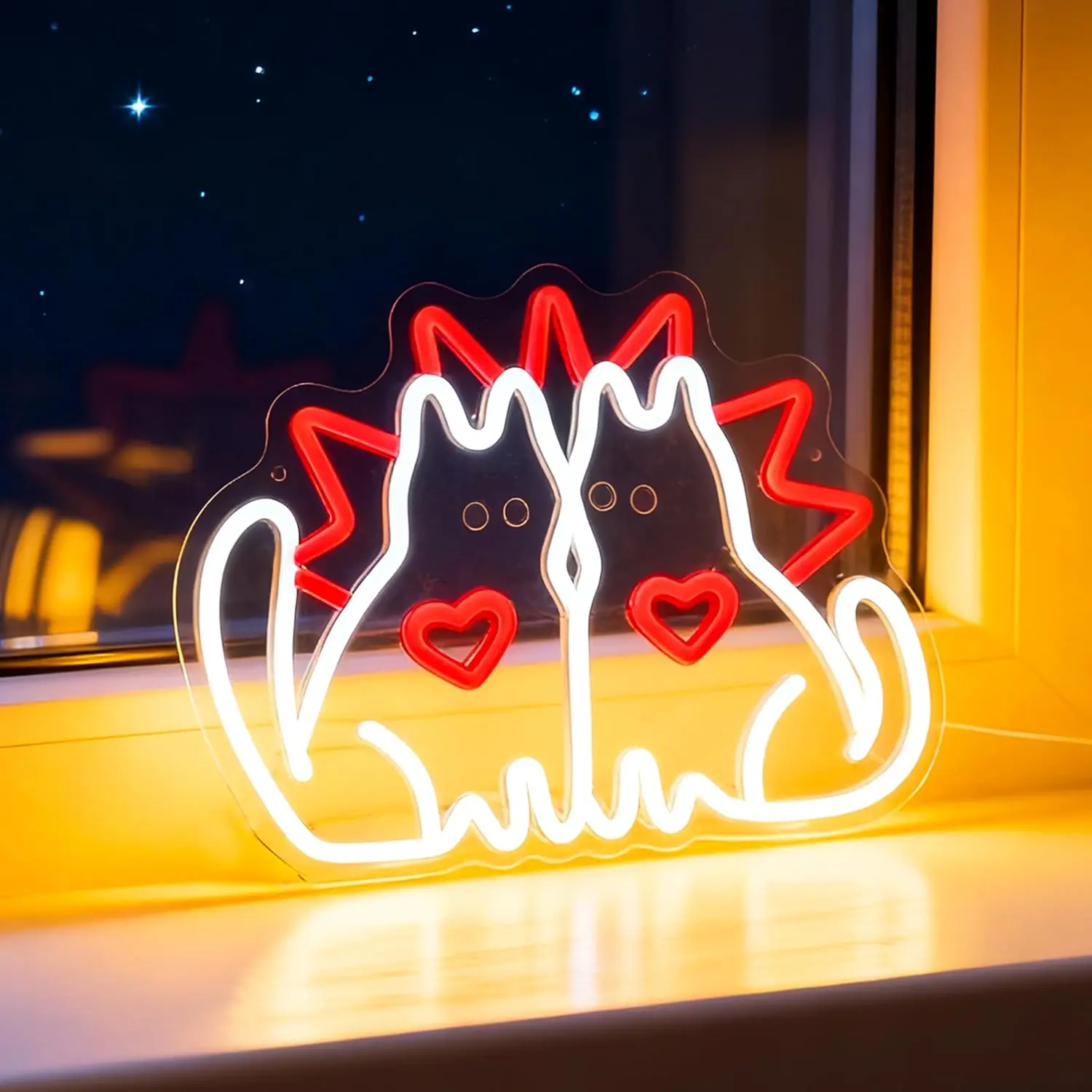 

Неоновый свет для любителей милых кошек, USB светодиодный неоновый свет с регулируемой яркостью для дома, свадьбы, дня Святого Валентина, ванной комнаты, общежития, украшение, подарок