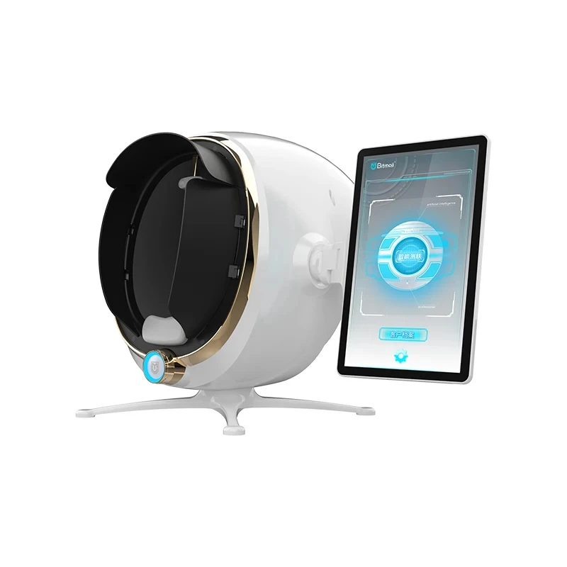 Scanner de peau 3D portable, analyseur de soins du visage, machine de moniteur, miroir magique, test, détecteur anglais, analyse de test de caméra qualifiée ale