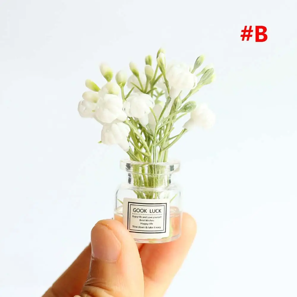 

Pretend Play Toy Model Crafts Dollhouse Accessories Doll House Decoration 1:12 Dollhouse Miniature Simulation Potted Plants